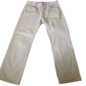 Dockers Mens Classic Fit Flat Front Chinos Tan Cotton Pants 34x32 407580003